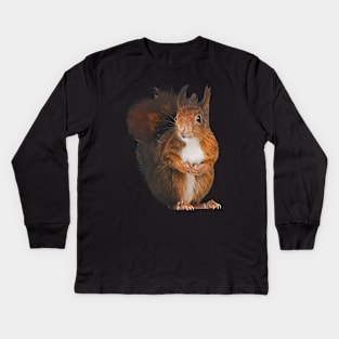 Squirrel - Woodland Themed Kids Room, Funny Gifts For Forester, Cute Animals Kids Long Sleeve T-Shirt